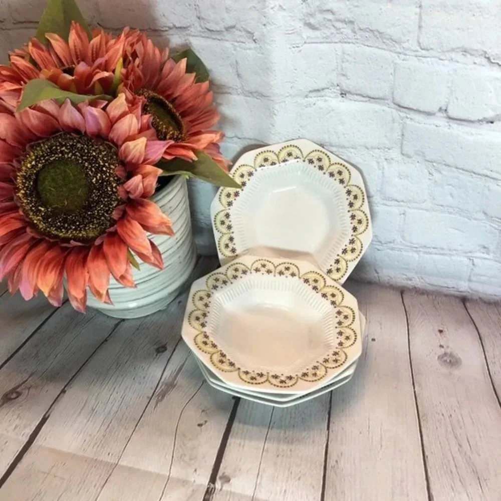 Independence ironstone china 4 bowls vintage cottage